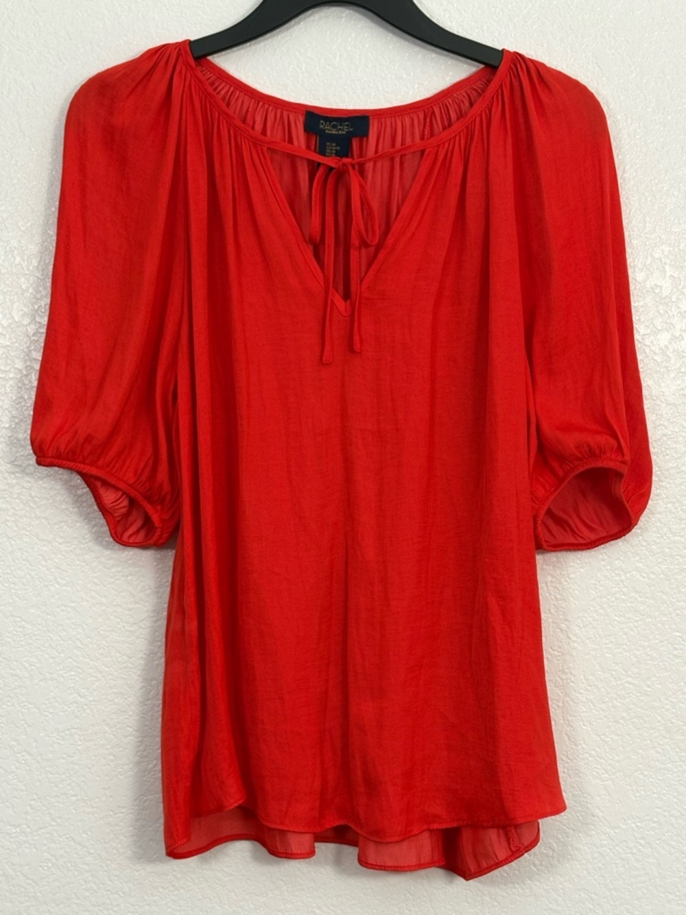 Rachel Rachel Roy Lightweight Flowy Puff Sleeve Peasant Blouse Top